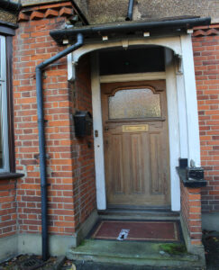 old solid wooden door with old locks
